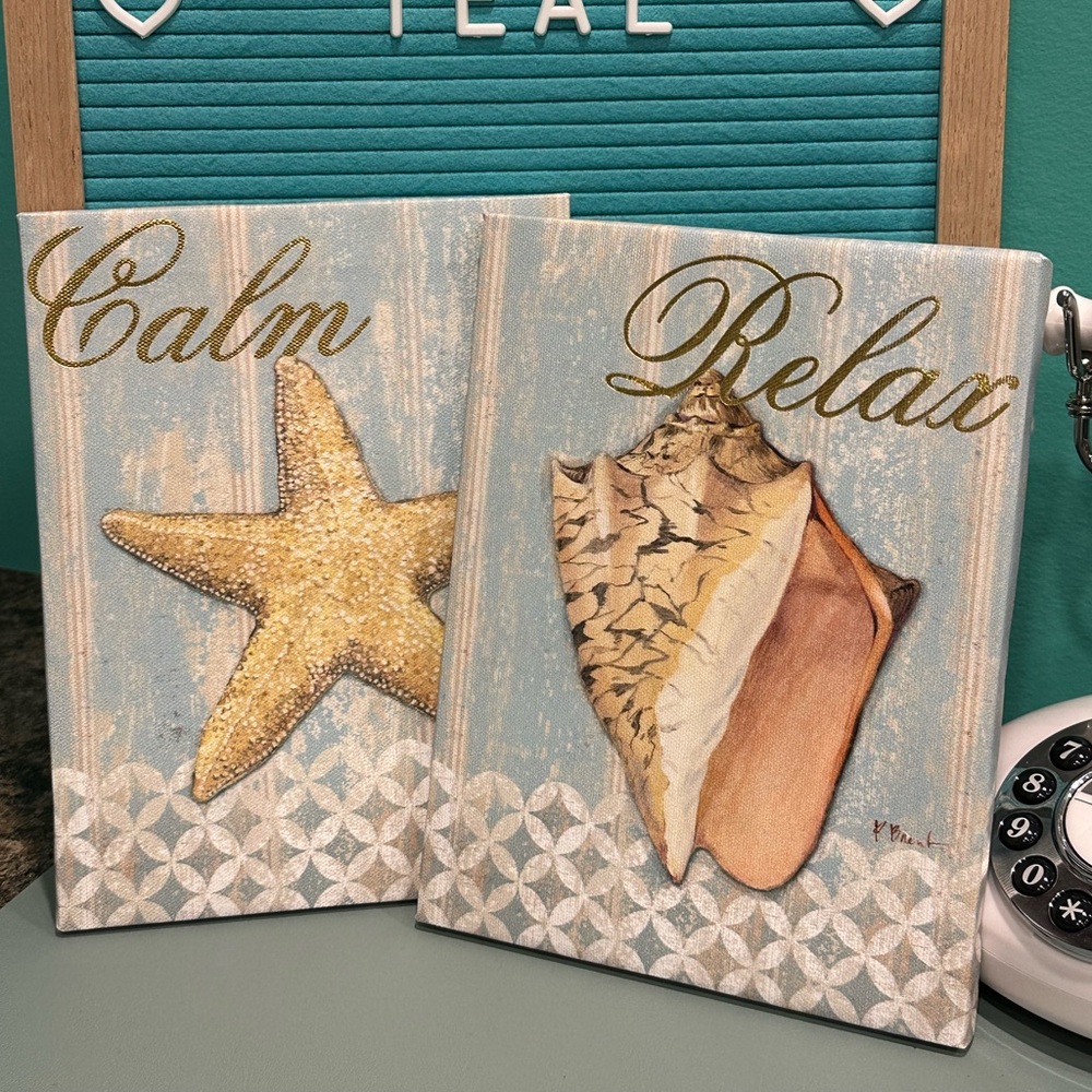 Calm and Relax Coastal Wall Art